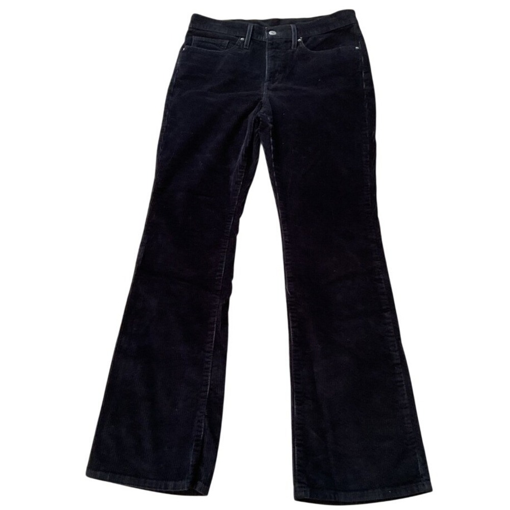 Levis Black‎ Corduroy Bootcut Pants Womens 5 Pocket Stretch Cords